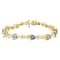 14K Yellow Gold 5.15ctw Round-Cut Diamond and Tanzanite Bracelet