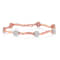 10K Rose Gold Over Sterling Silver 1.0ctw Diamond Floral Link Bracelet
(I-J Color,I3 Clarity)