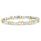 14K Two-Tone Gold 2.0ctw Princess-Cut Diamond Tapered and X-Link Tennis Bracelet