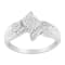 10K White Gold 1/3ctw Mixed Shapes Diamond Bypass Style Cocktail Ring
(I-J Color, I1-I2 Clarity)