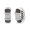 18K White Gold Over Sterling Silver Clear Graphite Grey Enamel 5/8ctw
Diamond Huggies