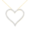10k Yellow Gold Over Sterling Silver 3.0ctw Diamond Open Heart Pendant
w\chain 18"