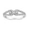 10K White Gold 1/2ctw Round Diamond Three Stone Split Shank Ring (H-I
Color, SI1-SI2 Clarity)