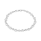 Sterling Silver Prong Set Diamond Accent Alternating Heart Link Bracelet