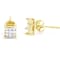 10K Yellow Gold Princess-cut Diamond Earrings 0.25ctw