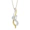 10K Two-tone Gold Espira 1/5ctw Diamond Intertwined Swirl Pendant
w\chain(J-K, I1-I2)