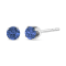 0.15ctw Round Brilliant-Cut Blue Diamond Classic Sterling Silver Stud Earrings