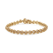 10K Yellow Gold Over Sterling Silver 1/10 Ctw Diamond Open Circle Tennis Bracelet