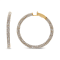 18K Rose Gold 6.90ctw Pave Set Diamond Inside Out Eternity Hoop Earrings