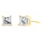 1.0ctw Princess-Cut Square Near Colorless Diamond Classic Solitaire 14K
Yellow Gold Stud Earrings