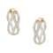 10K Two-Tone Gold 1/4ctw Diamond Double Infinity Hoop Earrings