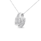 14K White Gold 2ctw Princess and Baguette Cut Diamond Double Loop
Pendant w\chain(G-H, VS1-VS2)