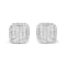 10K White Gold 7/8 Cttw Diamond Princess Composite and Halo Stud
Earrings (I-J Color, I1-I2 Clarity)