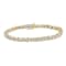 10K Yellow Gold Over and Rhodium Over Sterling Silver 1.0 Ctw Diamond
S-Curve Link Tennis Bracelet