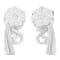 14K White Gold 1/2ctw Round Cut Diamond Earrings