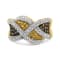 14K Yellow Gold 3/4ctw Champagne, Yellow and Round-Cut Diamond Ring (I-J
Color, I2-I3 Clarity)