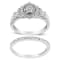 0.33ctw 7-Diamond Cluster Sterling Silver Wedding Band
