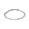 14K White Gold 1-1/2ctw Round and Baguette Diamond Bezel and Tapered
Link 7" Tennis Bracelet