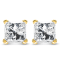 IGI Certified 14k Yellow Gold 1/2 cttw Princess-Cut Solitaire Diamond
Push Back Stud Earrings
