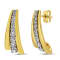 10K Yellow Gold Over Sterling Silver 1/2ctw Round Diamond Graduated
Huggie Stud Earrings