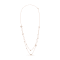18K Rose Gold 1/2 Cttw Diamond and Freshwater Pearl Double Strand
Station Necklace