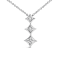 10K White Gold 1/5ctw Princess Cut Diamond 3 Stone 18" Pendant
Chain(H-I Color, SI2-I1 Clarity)