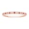10k Rose Gold Vintage Style Ruby and Diamond Petite Stackable Band