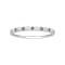 10k White Gold Vintage Style Sapphire and Diamond Petite Stackable Band