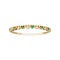 10k Yellow Gold Genuine Emerald and Diamond Petite Heart Stackable Band