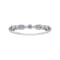10k White Gold Genuine Round Tanzanite Stackable Band