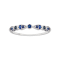 10k White Gold Genuine Round Sapphire Stackable Band
