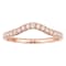 10k Rose Gold Curved Diamond Wedding Band 1/5 cttw, H-I Color, I1-I2 Clarity