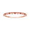 10k Rose Gold Genuine Ruby and Diamond Petite Heart Stackable Band