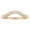 10k Yellow Gold Curved Diamond Wedding Band 1/5 cttw, H-I Color, I1-I2 Clarity