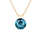 14K Yellow Gold 8mm London Blue Topaz Pendant Necklace - 2.5 Ct. Tw. -
December Birthstone