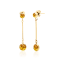 Long Citrine Stud and Drop Earrings in 14K Gold Filled