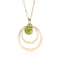 Peridot Circle Pendant Necklace in 14K Gold Filled or Sterling Silver