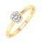 FINEROCK 1/4 Carat Bezel Set Diamond Solitaire Engagement Ring Band in
10K Gold