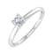 FINEROCK 1/5 Carat 4-Prong Set Diamond Solitaire Engagement Ring Band in
10K Gold