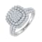 FINEROCK 1 Carat Cushion Cut Halo Prong Set Diamond Engagement Ring in
10K Solid Gold
