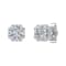 FINEROCK Royal 1/2 Carat Diamond Stud Earrings in 14K White Gold - IGI Certified