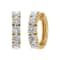 FINEROCK 2 Carat Diamond Hoop Earrings in 10K Yellow Gold - IGI Certified