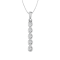 FINEROCK 10K White Gold Diamond Ladies Vertical Bar Pendant .16ctw
(Silver Chain Included)
