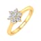 FINEROCK 1/4 Carat Flower Shaped Cluster Prong Set Diamond Ring Band in
10K Solid Gold