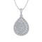 FINEROCK 1/2 Carat Diamond Tear Drop Pendant in 10k White Gold (Silver
Chain Included)
