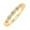 FINEROCK 1/10 Carat Twisted Diamond Wedding Band Ring in 10K Solid Gold