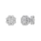 FINEROCK 1/2 Carat Diamond Cluster Earrings in 10K White Gold