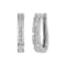 FINEROCK 1/4 Carat Diamond Hoop Earrings in 10K White Gold