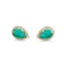 3.01Cts Colombian Emerald , 0.26cw diamond, crafted in 18K Yellow Gold Earrings.