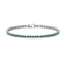 Lady's Emerald Tennis Bracelet, 2.82 cts round shape emeralds stones,
crafted in 18K Gold.